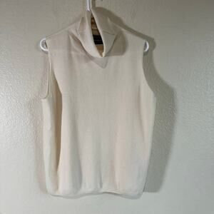 NWT Lauren Ralph Lauren Washable Cashmere Old Money Cream Turtleneck Sweater XXL